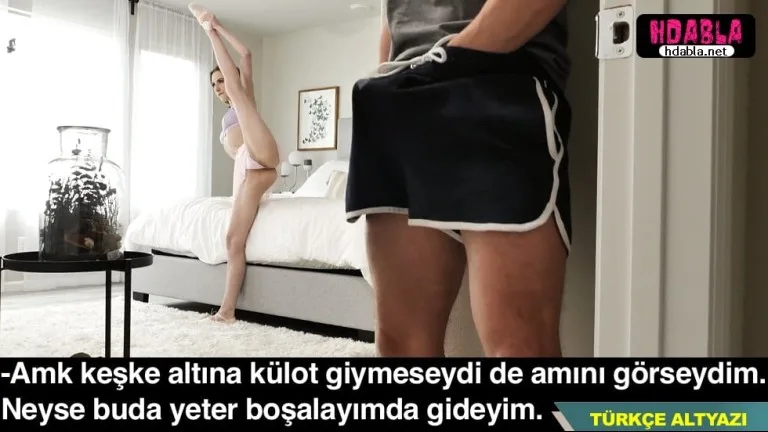 kiz kardesi spor yaparken etek altina bakip tombala cekiyor.jpg